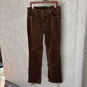 OAT brand, gorgeous, high waisted dark Brown Corduroy Pants with pockets.